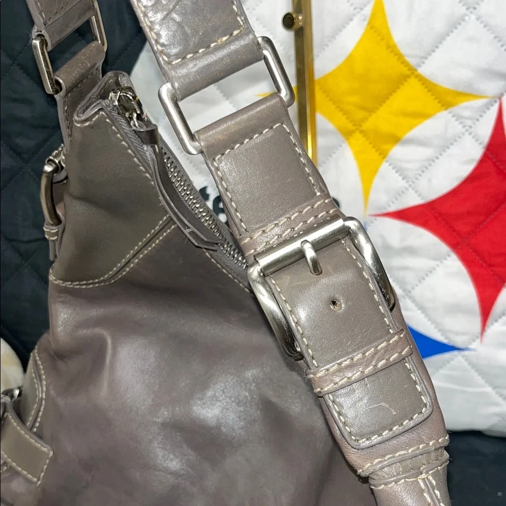 Michael Kors Taupe Leather Hobo Shoulder Bag‎